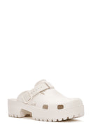 Women's White Jelly Thick Soled Slippers | Derimod