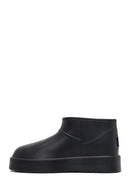 Women's Black Furry Teddy Boots | Derimod
