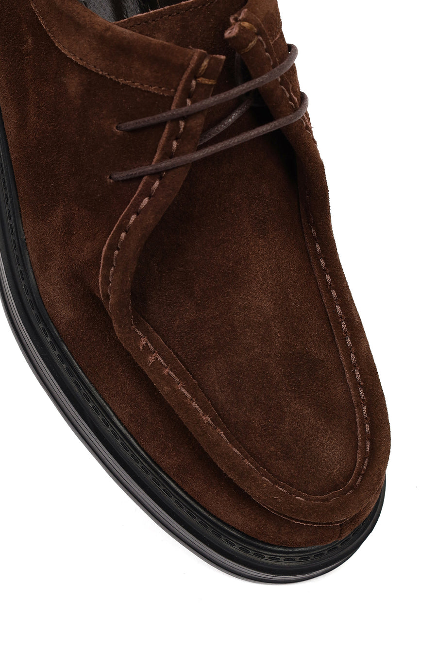 Men's Brown Lace-Up Suede Leather Casual Shoes