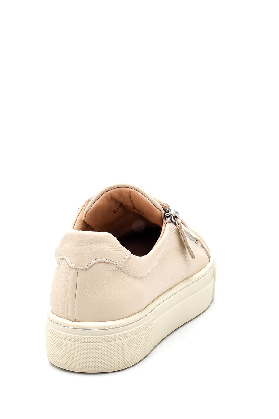 Women's Leather Zipper Sneaker