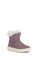 Geox Girl Purple Theleven Suede Leather Outdoor Boots | Derimod