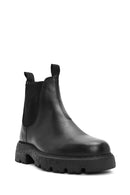 Men's Black Leather Chelsea Boots | Derimod