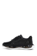 Men's Black Leather Thick Soled Sneaker | Derimod