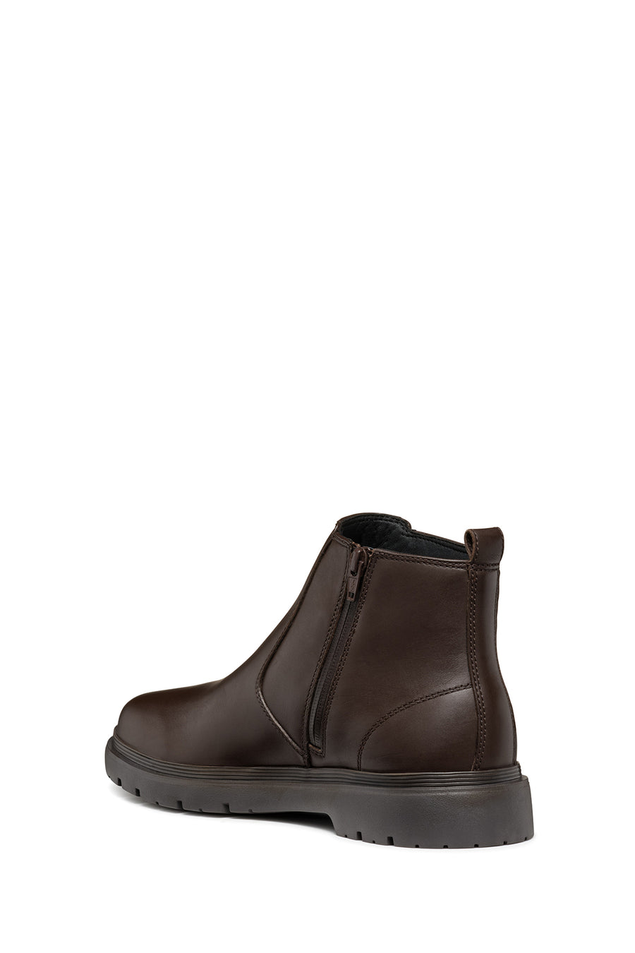 Geox Men's Brown Spherica Ec1 Abx Zippered Waterproof Leather Boots