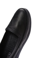 Women's Black Leather Comfort Loafer | Derimod