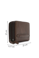 Men's Brown Leather Handbag with Phone Compartment | Derimod