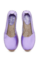 Women's Lilac Metallic Straw Sole Espadrille | Derimod