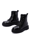 Women's Black Patent Leather Boots | Derimod