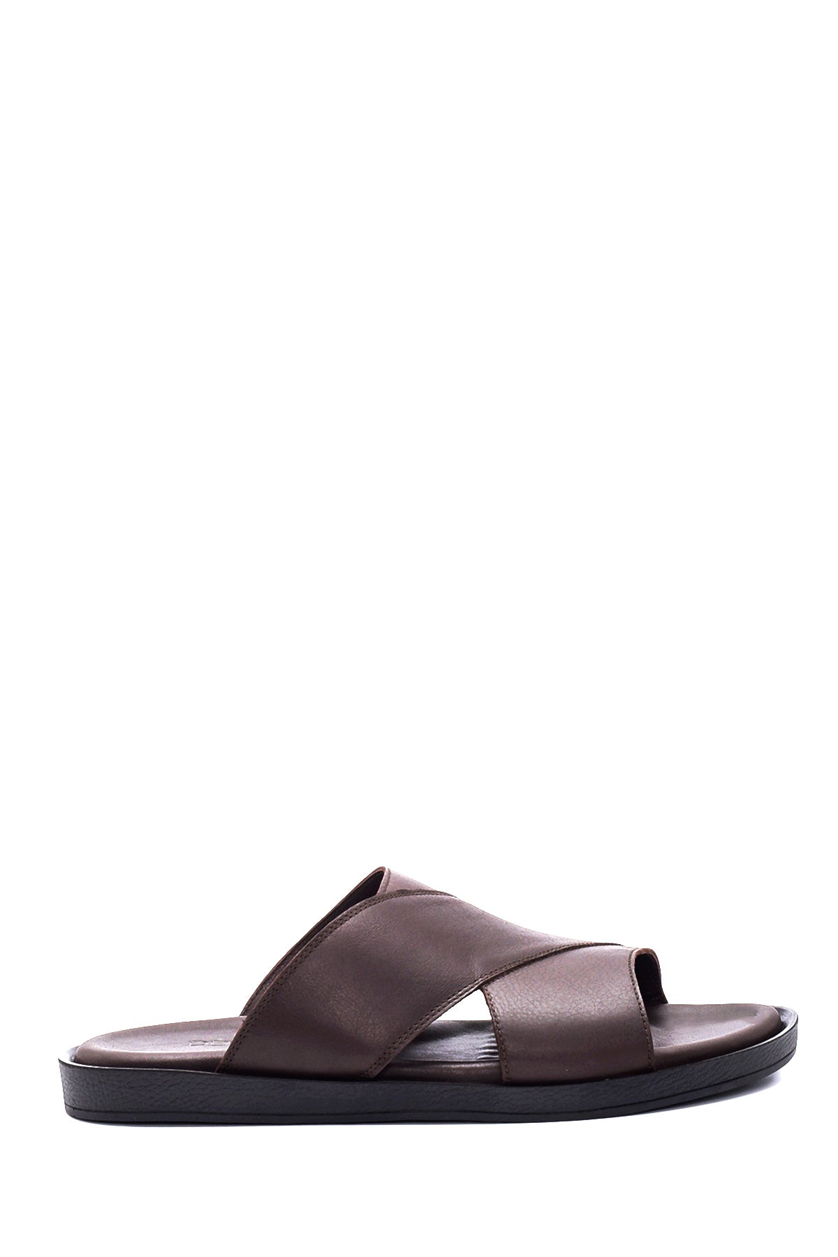 Men's Brown Leather Slippers 22SFD6385FT | Derimod