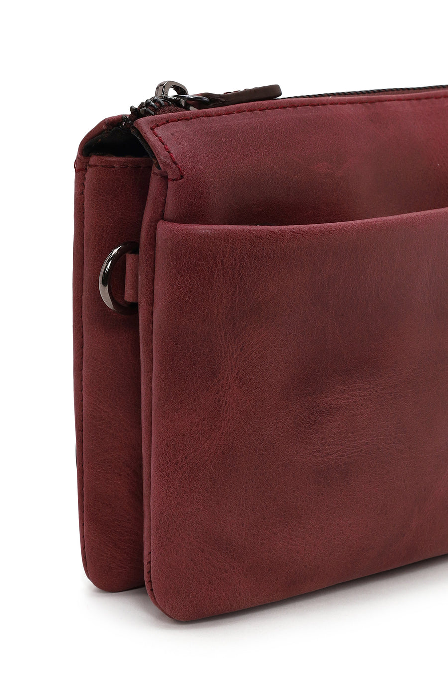 Male Burgundy Leather Handbag