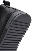 Men's Black Zippered Leather Sports Boots | Derimod