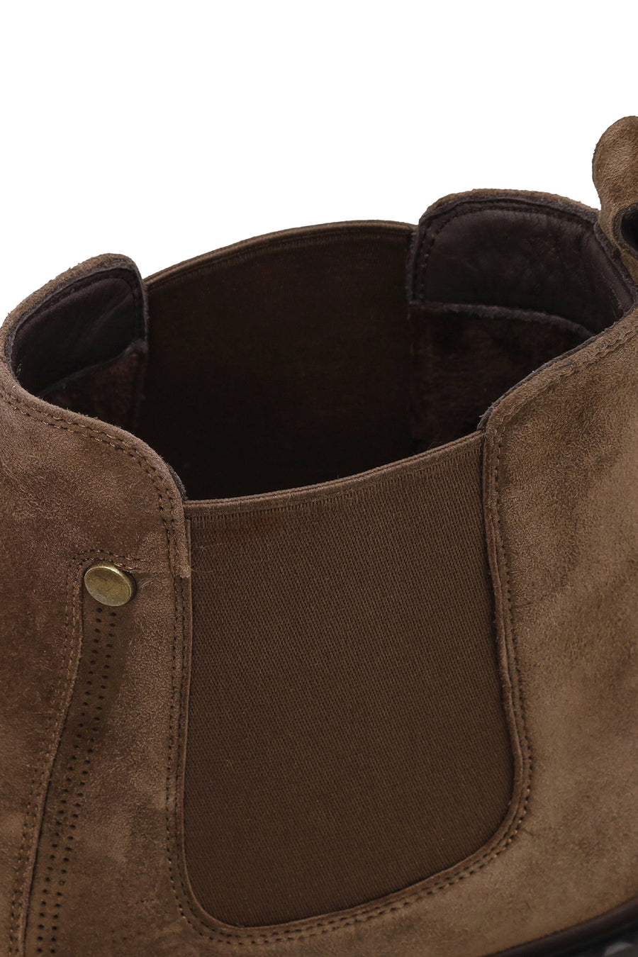 Male Beige Thick-Soled Suede Casual Chelsea Boots