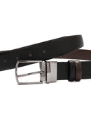 Men's Black Printed Leather Belt | Derimod