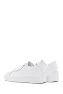 Men's White Lace-up Leather Sneaker | Derimod