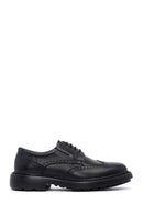 Men's Black Lace-Up Thick-Soled Leather Casual Shoe | Derimod