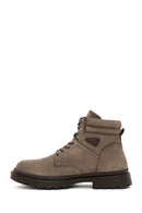 Men's Mink Lace-Up Nubuck Leather Casual Boots | Derimod