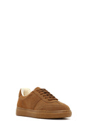 Kadın Taba Bağcıklı Süet Sneaker | Derimod