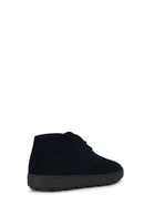 Geox Men's Navy Blue Spherica Ecub-1 Lace-Up Suede Leather Casual Shoes | Derimod