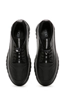 Men's Black Leather Casual Sneaker | Derimod