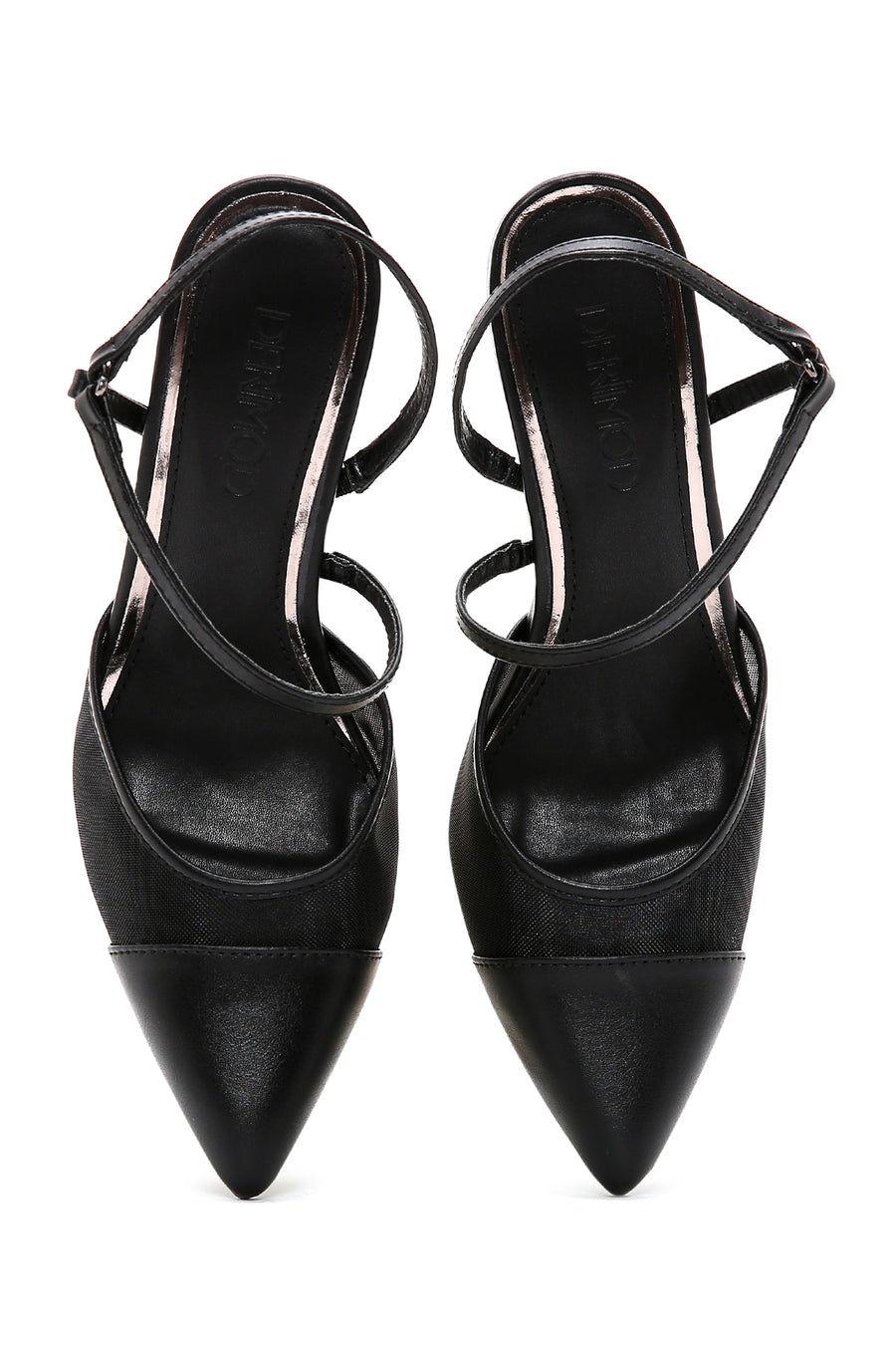 Kadın Siyah Arkası Açık İnce Topuklu Stiletto