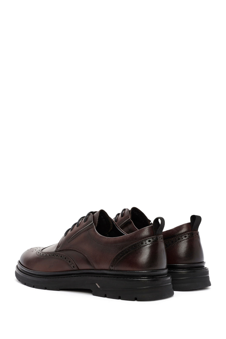 Men's Brown Lace-up Leather Casual Shoes