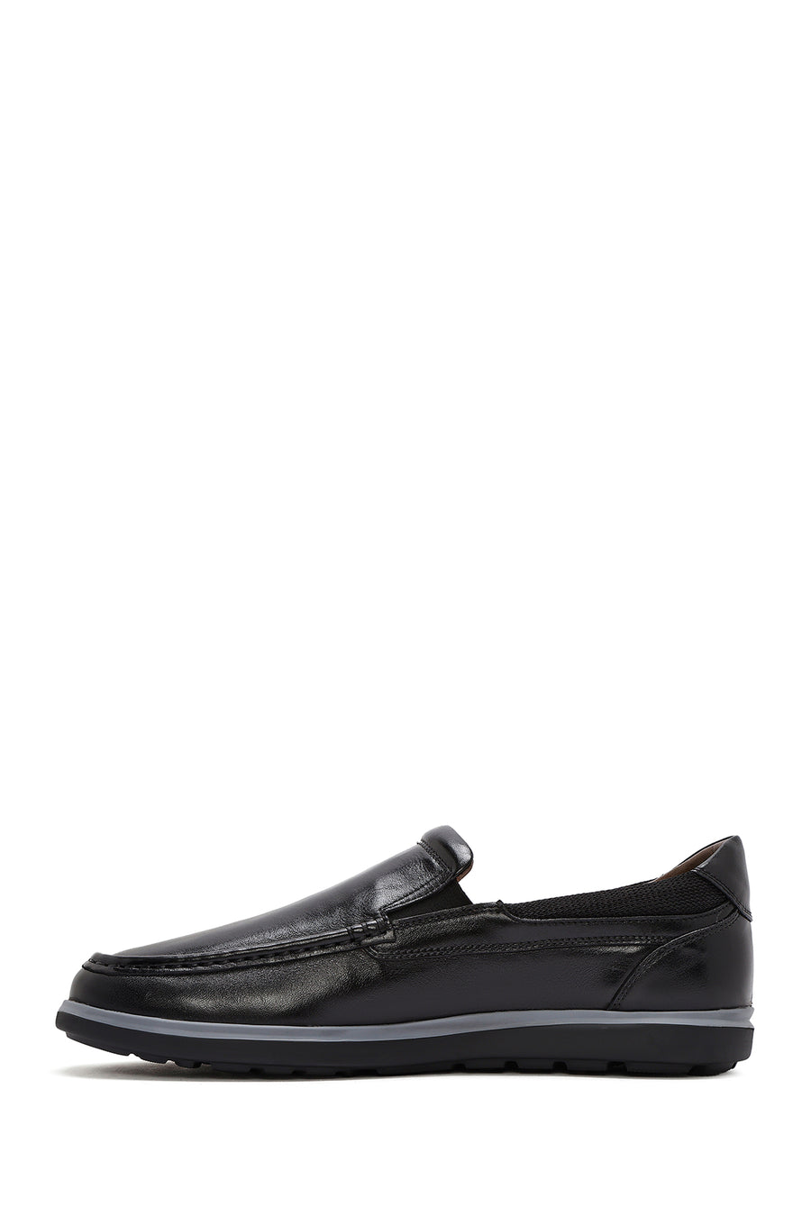 Erkek Siyah Rugan Deri Klasik Loafer