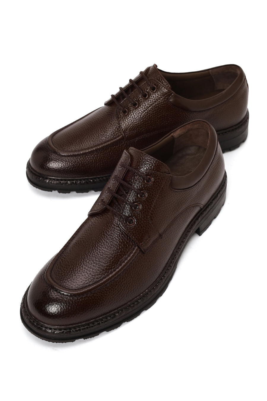 Male Brown Lace-up Leather Casual Shoes