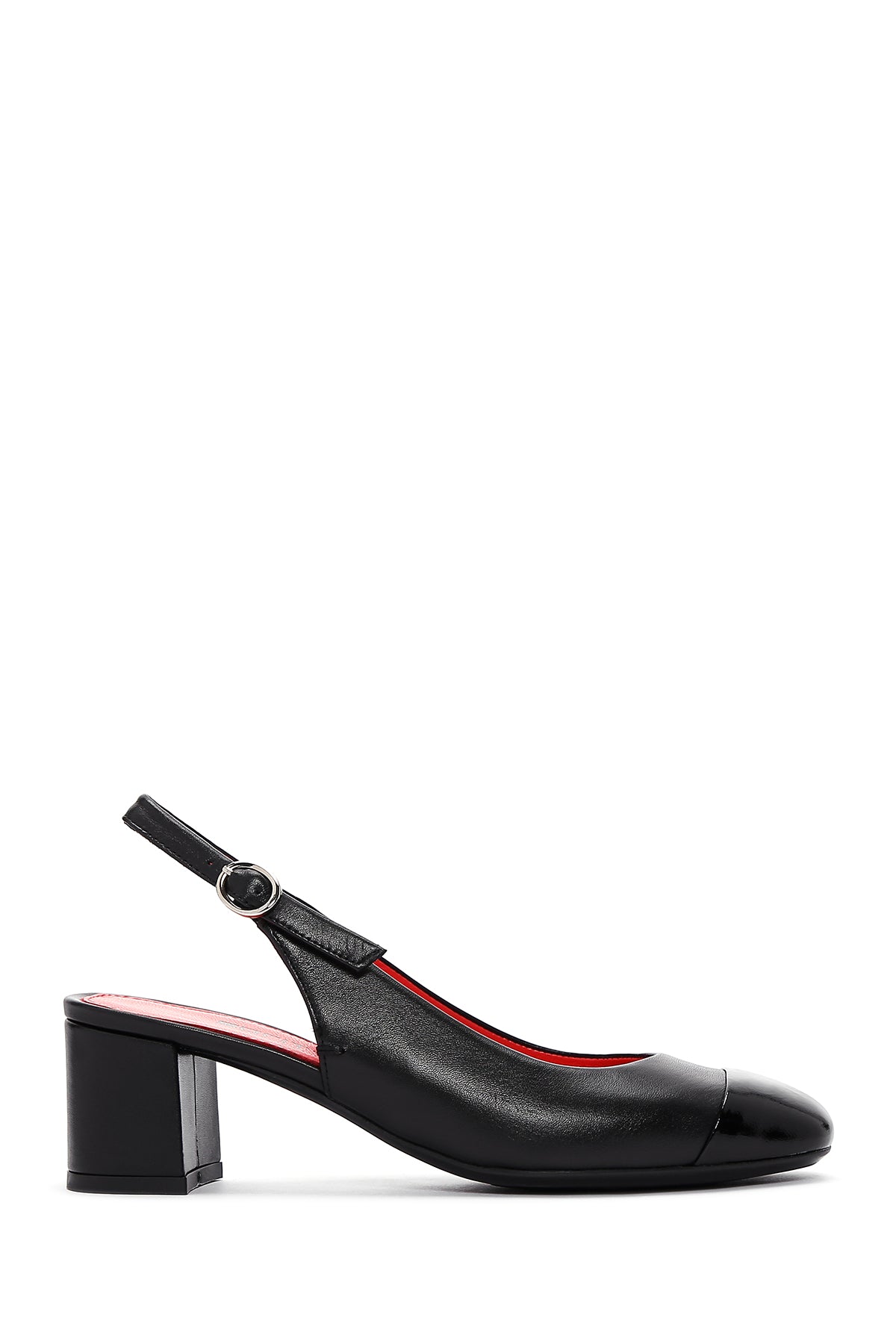 Kadın Siyah Arkası Açık Topuklu Ayakkabı 24SFD110118 | Derimod