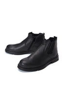 Men's Black Leather Casual Chelsea Boots | Derimod