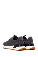 Erkek Gri Bağcıklı Kalın Tabanlı Deri Sneaker | Derimod