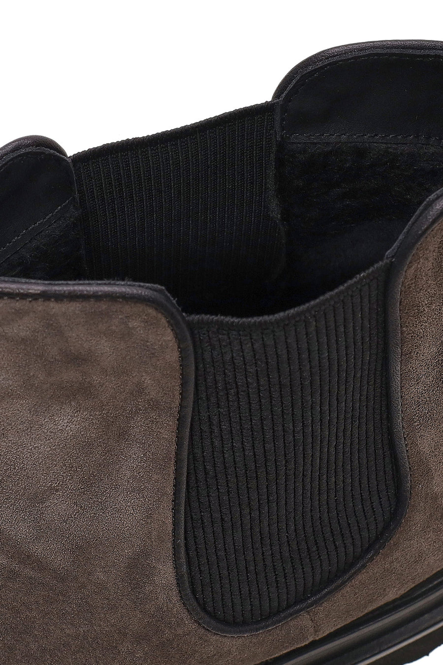 Derimod Black Male Gray Suede Chelsea Boots