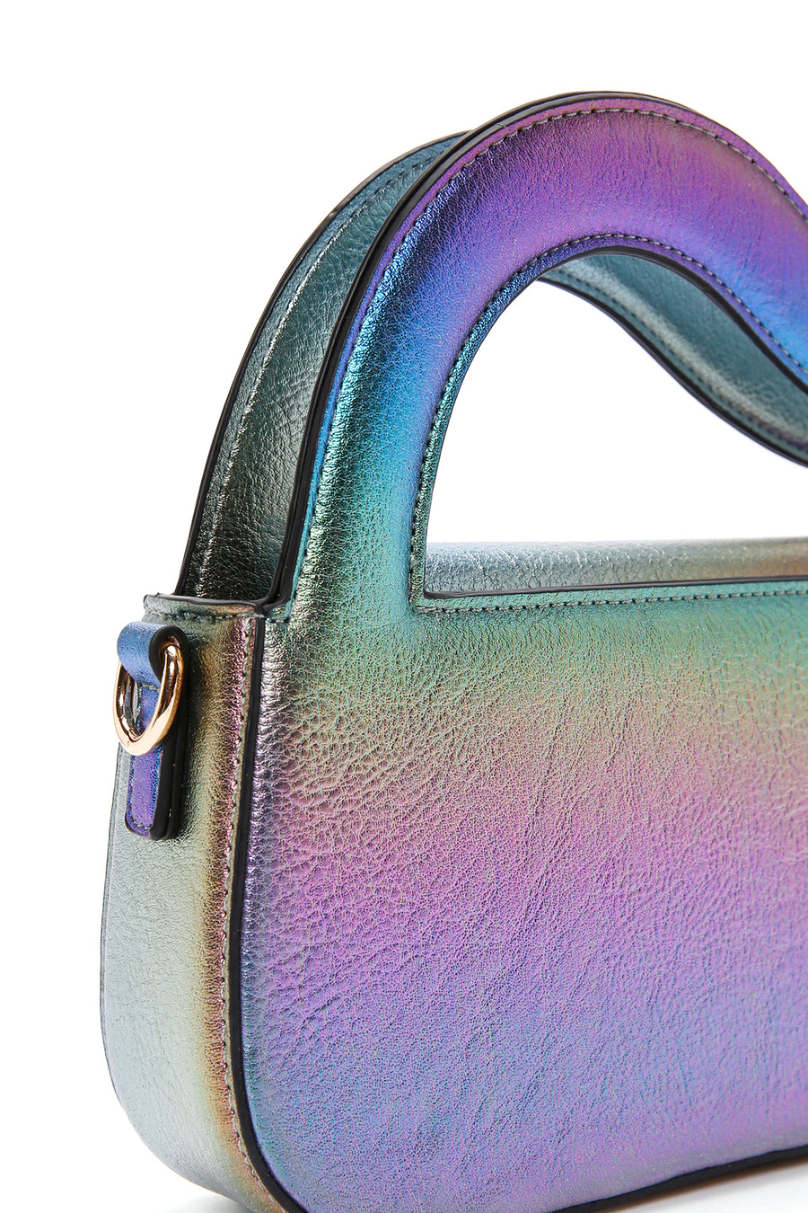 Women's Multicolored Long Strap Metallic Crossbody Bag