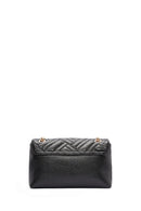 Women's Black Long Chain Strap Quilted Shoulder Bag | Derimod