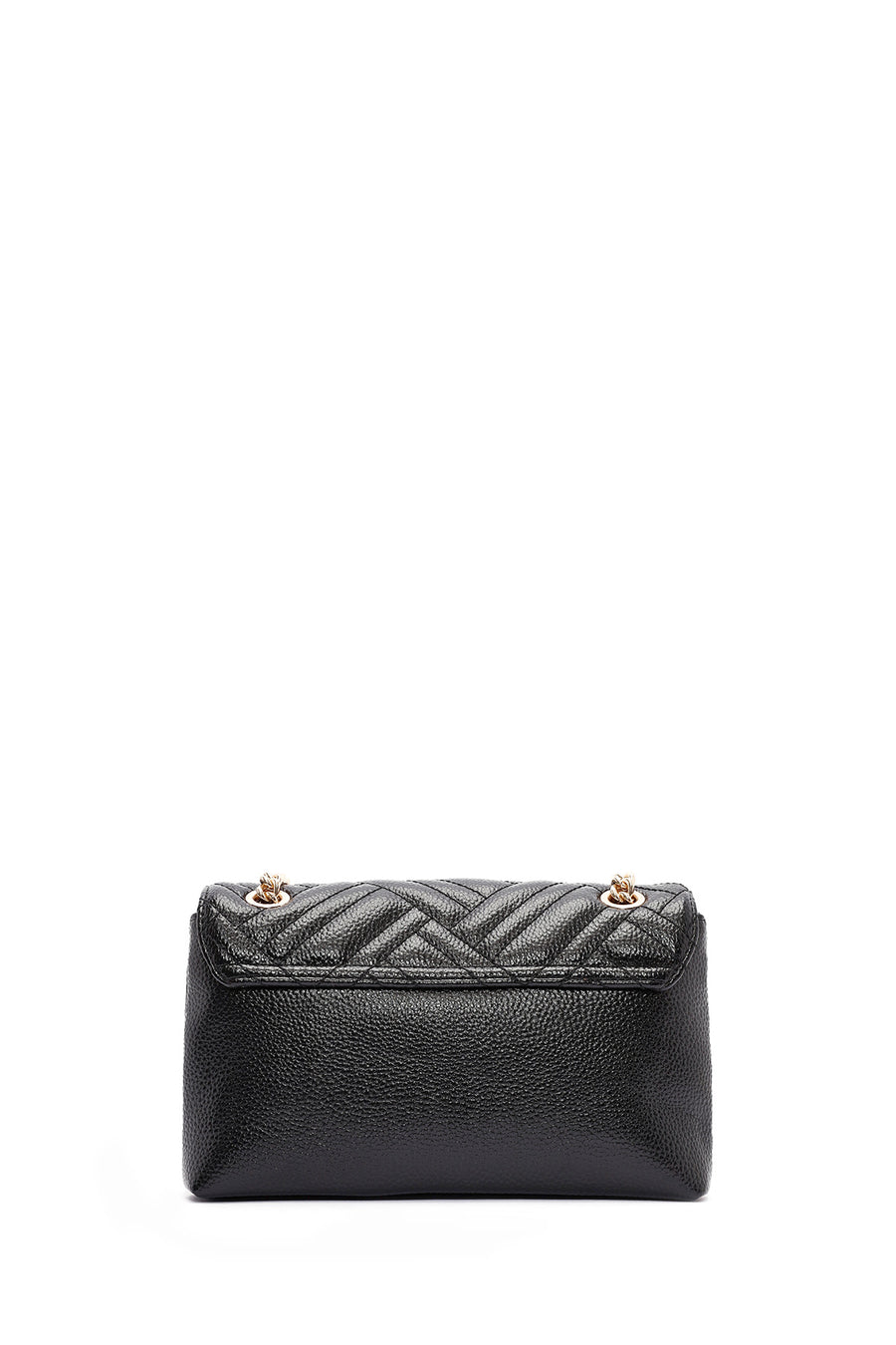 Women's Black Long Chain Strap Quilted Shoulder Bag