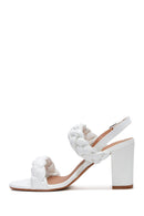 Women's White Thick Heeled Sandals | Derimod