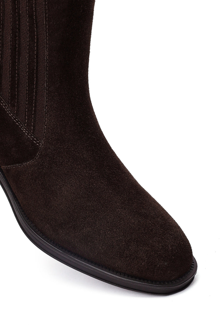 Woman Brown Suede Chelsea Boots