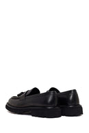Erkek Siyah Püsküllü Deri Casual Loafer | Derimod