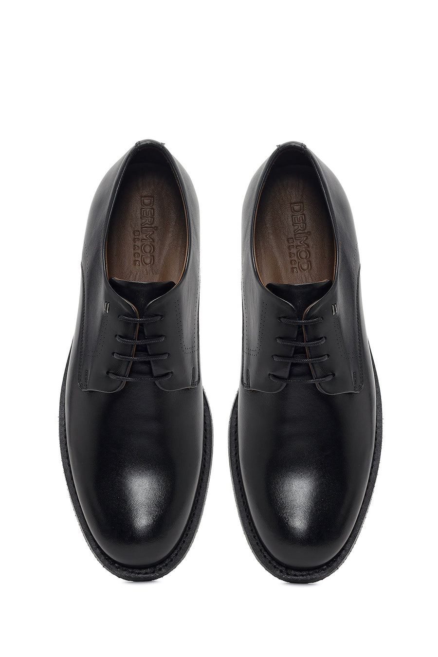 Derimod Black Male Black Lace-Up Leather Classic Shoes