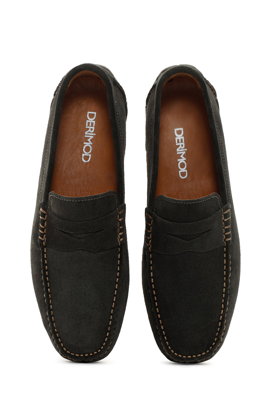 Men's Khaki Suede Leather Loafer