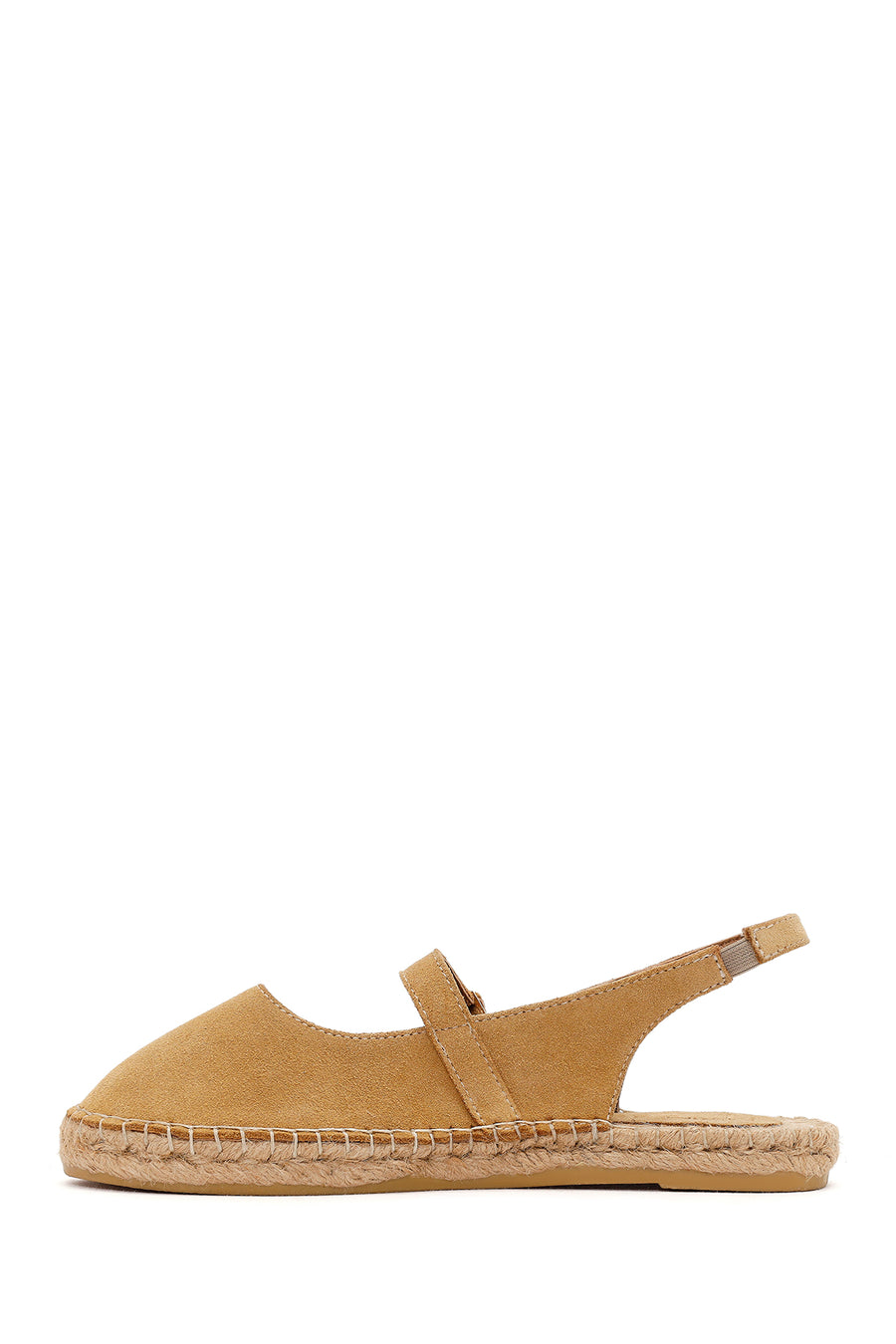 Kadın Camel Tokalı Süet Deri Espadril