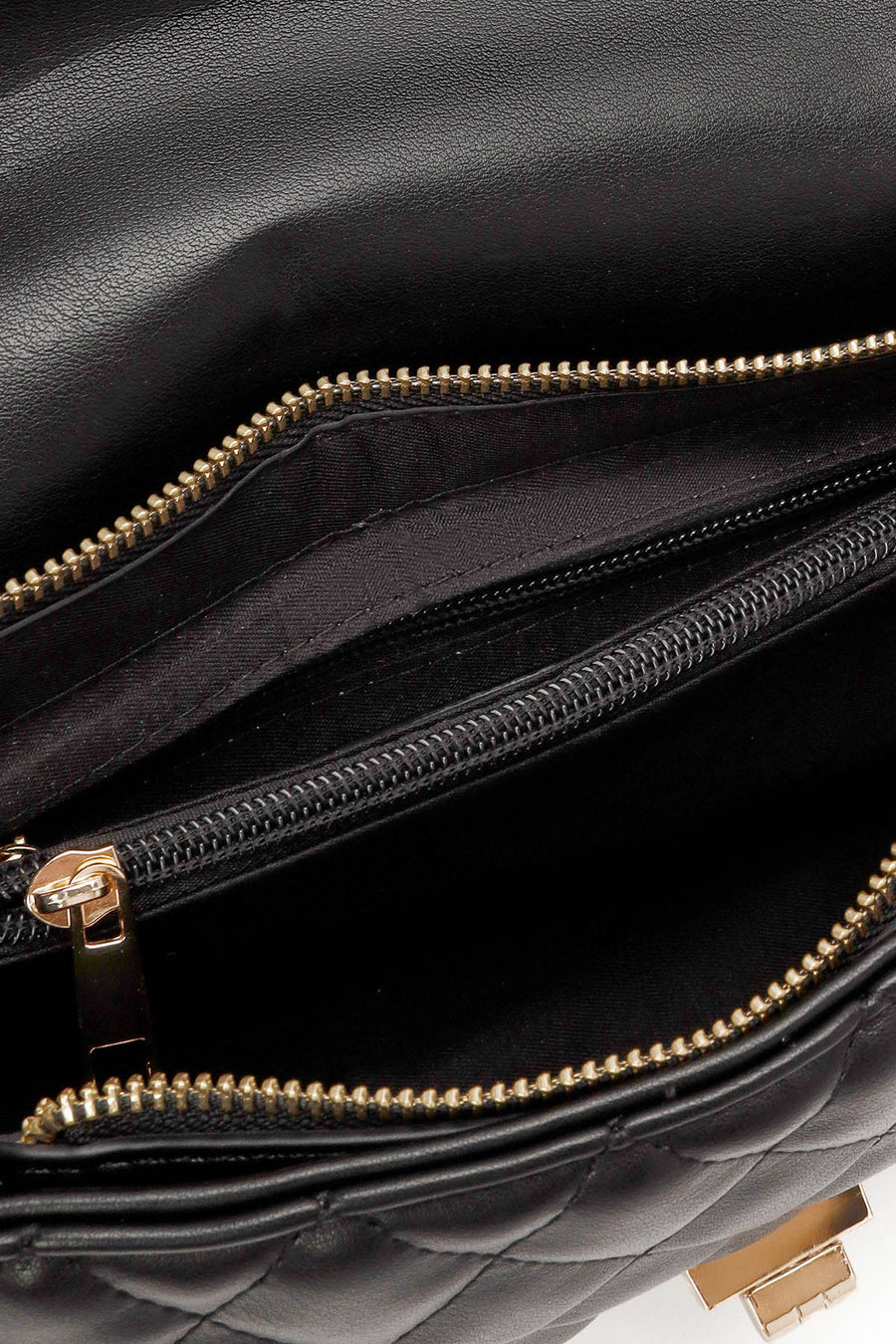 Women's Black Long Strap Quilted Patterned Shoulder Bag