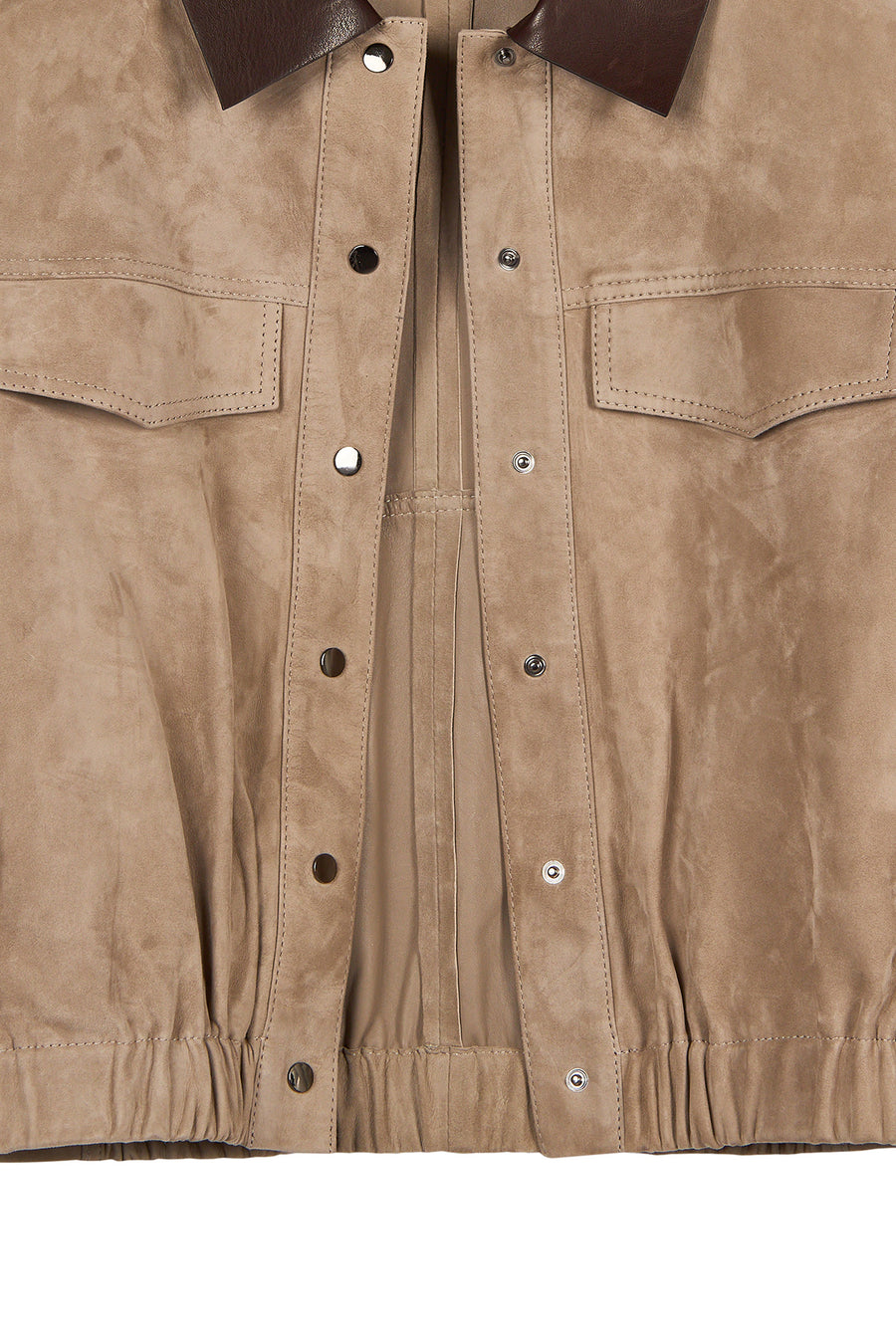Mexico Woman Beige Oversize Suede Jacket
