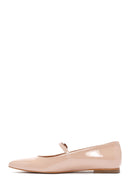 Women's Powder Patent Leather Ballerinas | Derimod