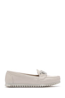 Women's Beige Buckle Loafer | Derimod