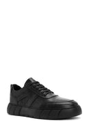 Men's Black Lace-up Leather Sneaker | Derimod