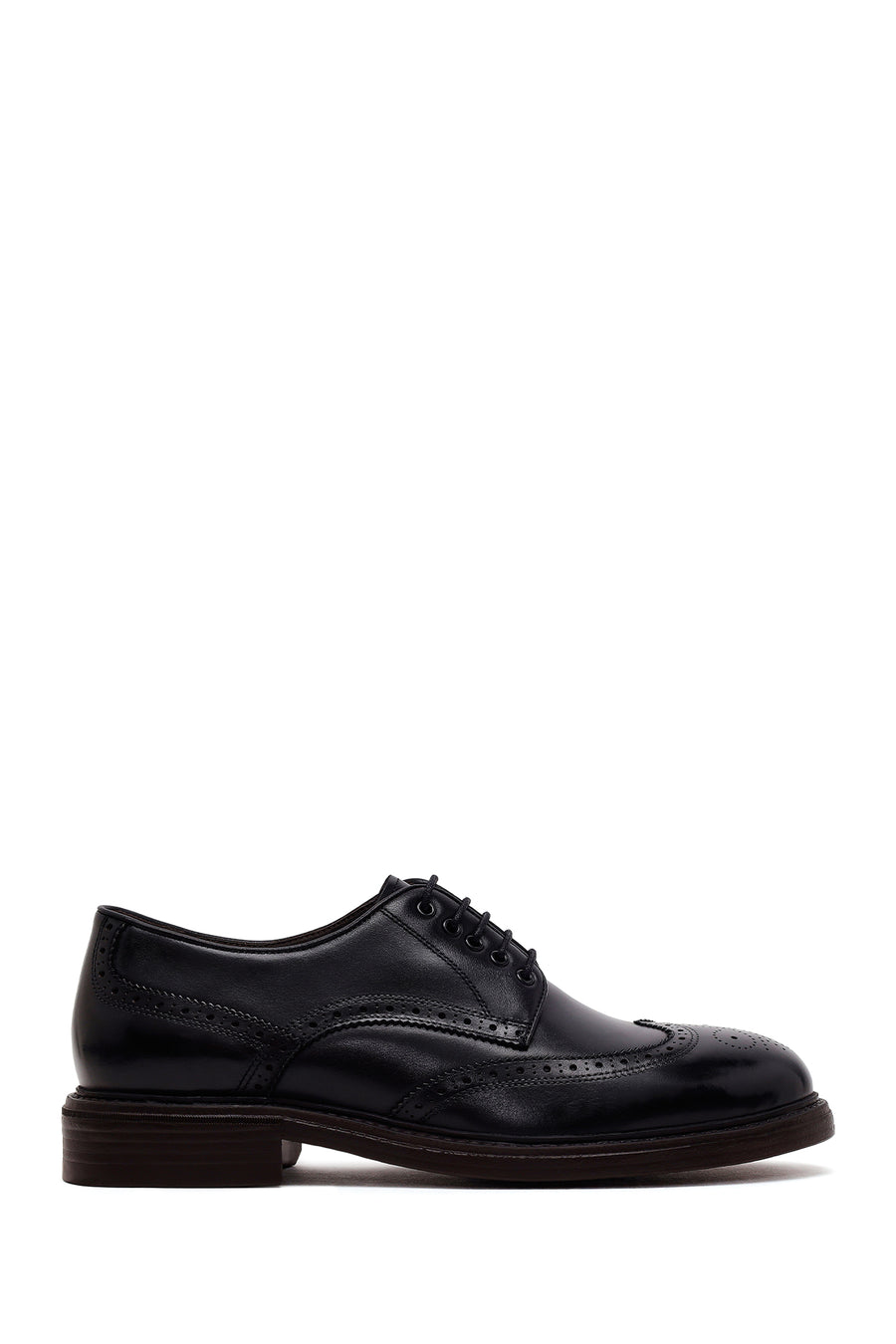 Male Black Lace-Up Leather Casual Shoes WM680028DV | Derimod
