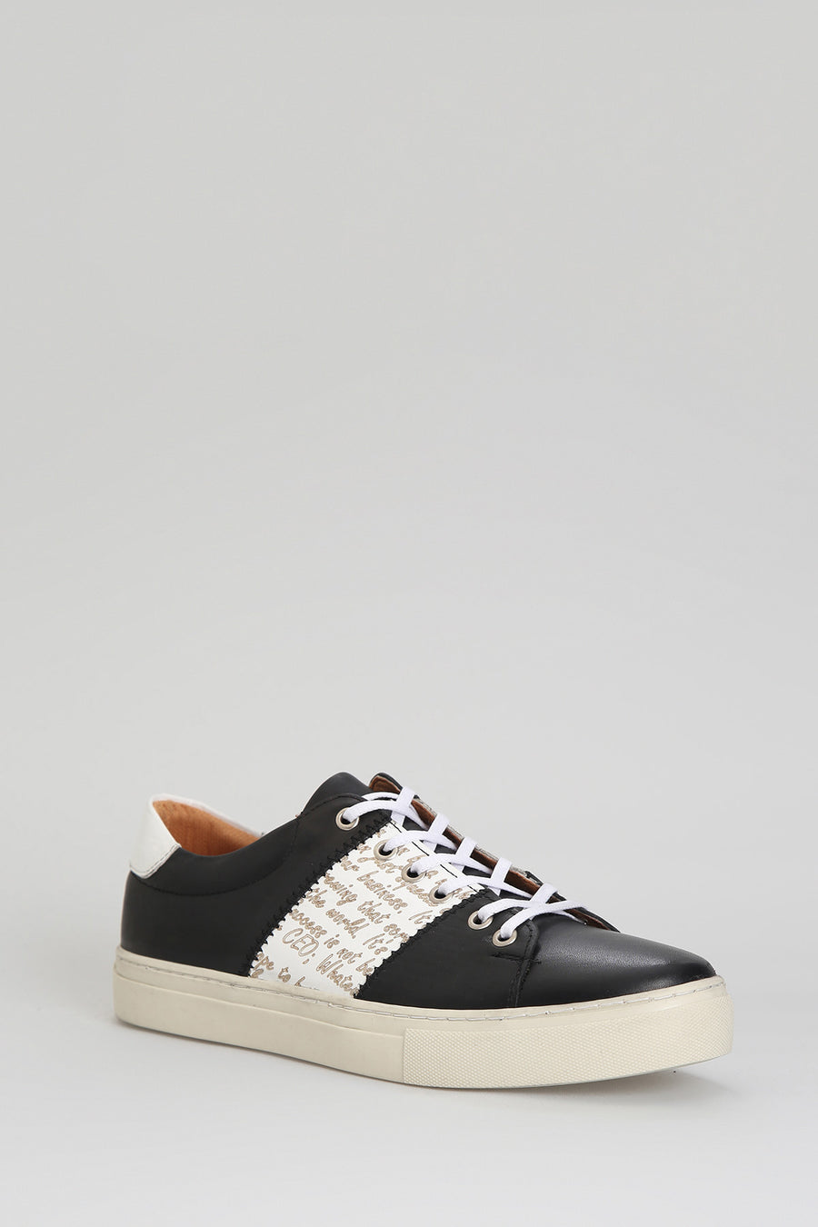 Black Men's Leather Sneaker