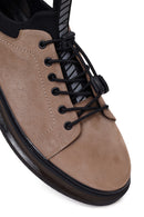 Male Mink Lace-Up Suede Casual Sneaker | Derimod