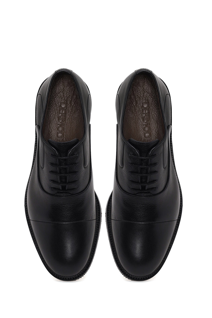 Male Black Lace-up Leather Casual Shoes