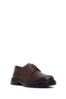 Men's Brown Lace-Up Thick-Soled Leather Casual Shoes | Derimod